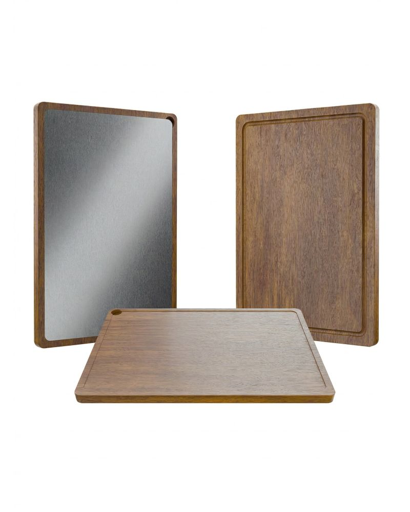3-in-1 Iroko Cutting Board