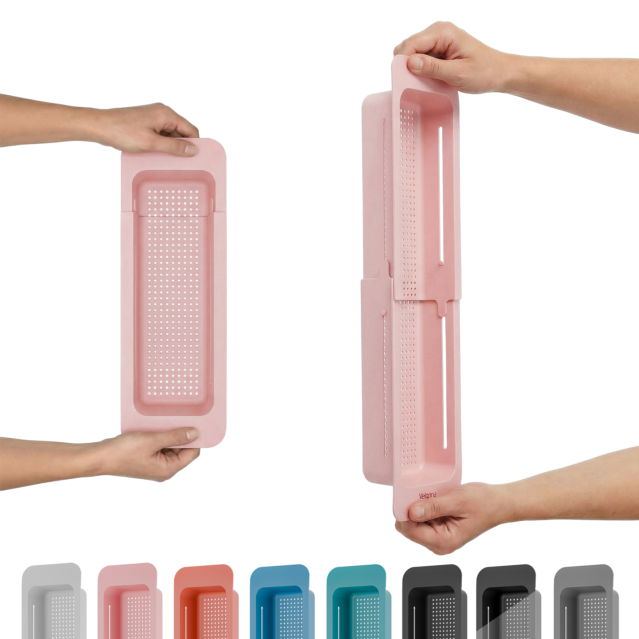 Over-the-Sink Colander Light Pink