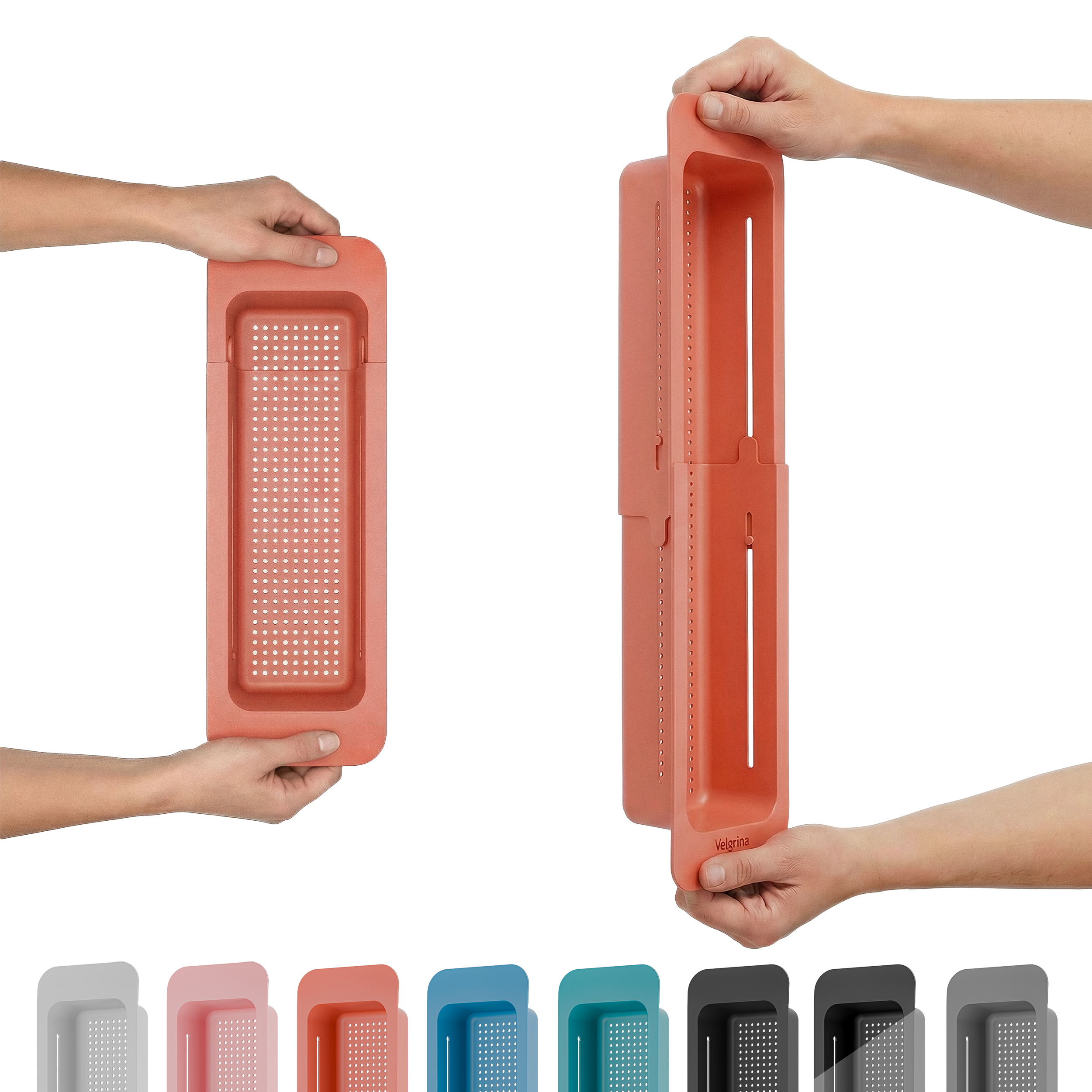 Over-the-Sink Colander Peach