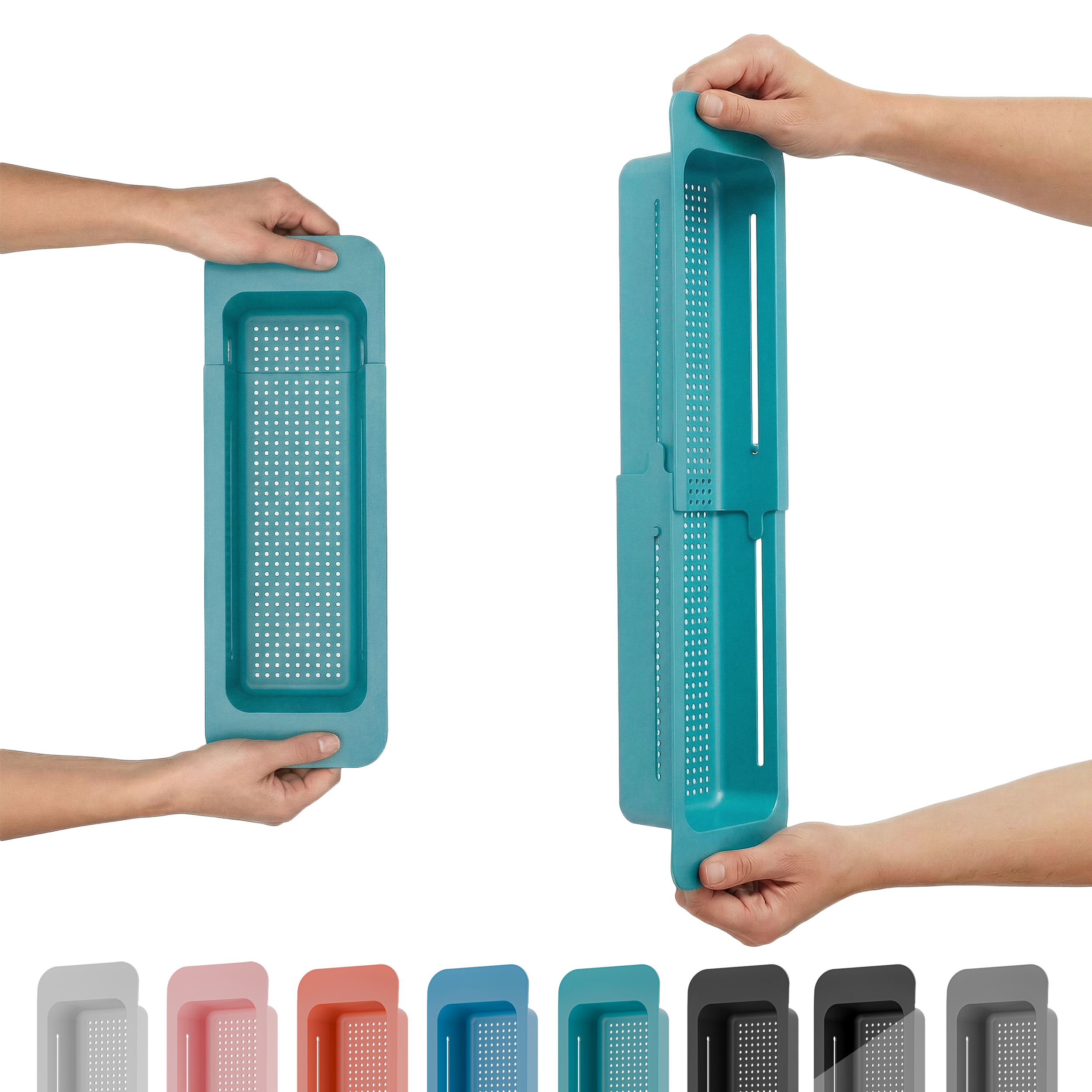 Over-the-Sink Colander Turquoise